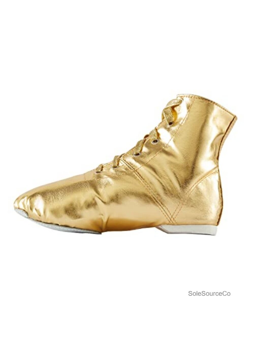 Women's Jazz Dance Shoes PU Leather Lace-up Split Sole Flats